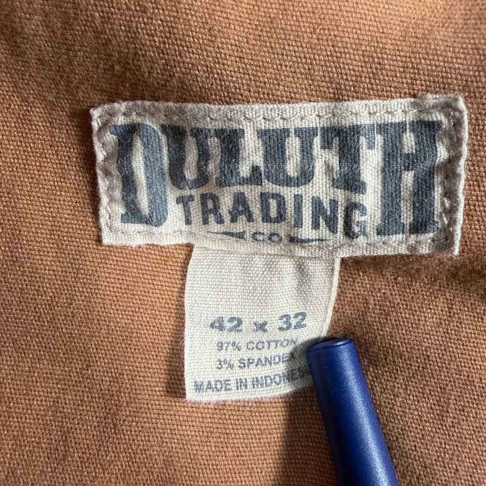 Duluth Trading Co Cargo Pants Mens 42x32 (FITS 42x31) Brown Flex Fire Hose Work